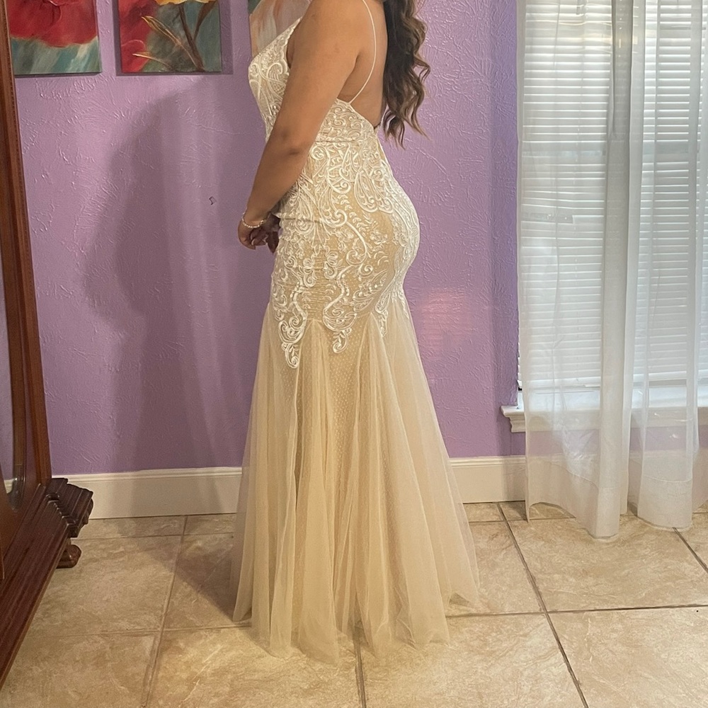 Champagne wedding dress